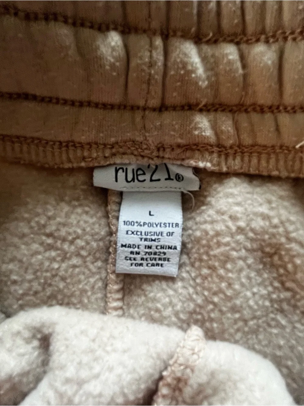 Rue21 cream/beige plush lounge shorts ♡